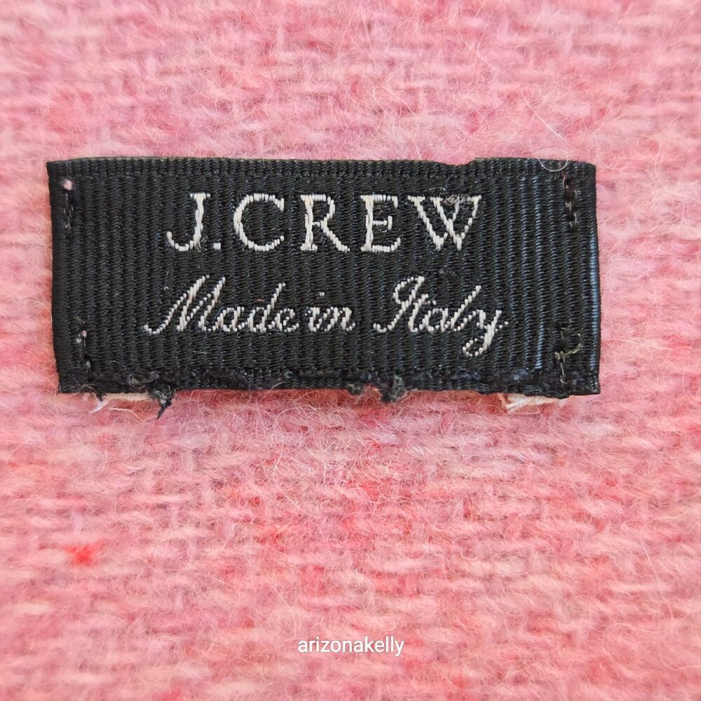J. Crew Wool Large Square Scarf Pink Vibrant Colors - Picture 5 of 15